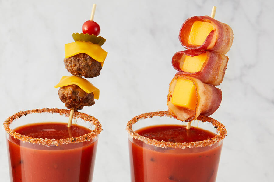 Bacon-Wrapped Extra Melt Bloody Mary Garnish recipe